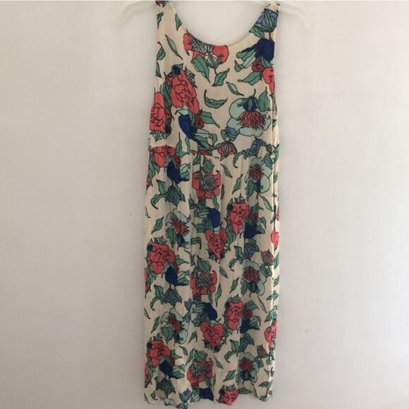 Tavik Crinkle Sleeveless Floral Print Midi Dress Small - Picture 7 of 9